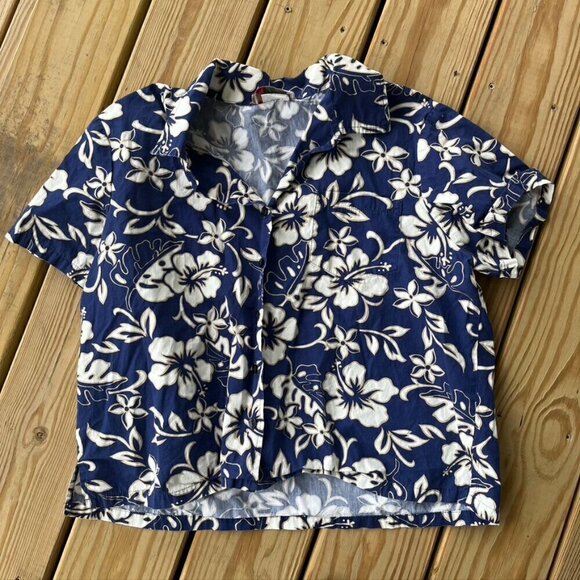 Vintage Hilo Hattie’s Hawaiian Floral Short Sleeve Button Up Shirt Size XL - Picture 1 of 9